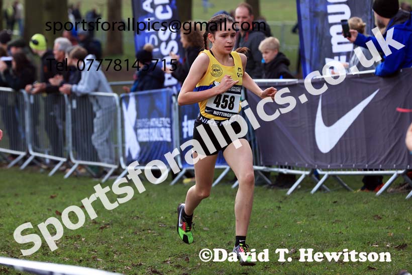 Girls Under-13s, 2024 CAU Inter Counties Cross Country Champs., Wollaton Park, Nottingham. Photo: David T. Hewitson/Sports for All Pics